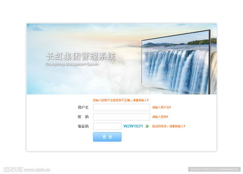 長虹集團管理登錄頁面設計圖 web界面設計
